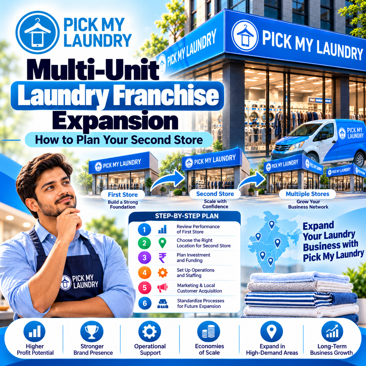 Multi-Unit Laundry Franchise Expansion: How to Plan Your Second Store