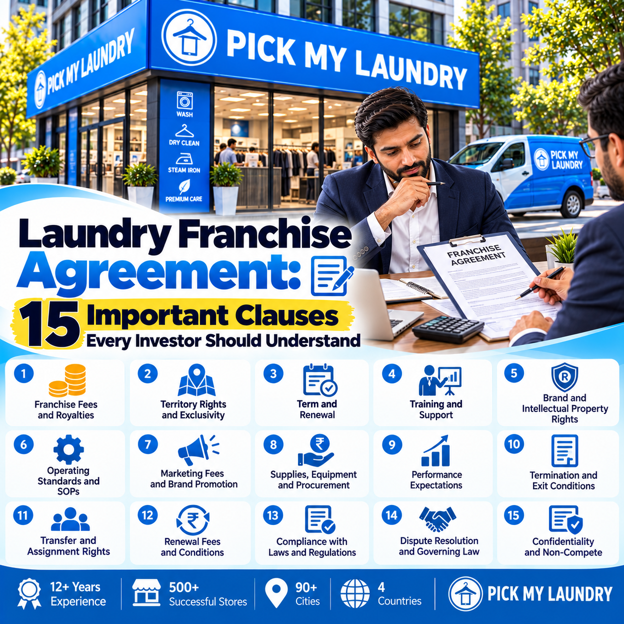 Laundry Franchise Agreement: 15 Important Clauses Every Investor Should Understand