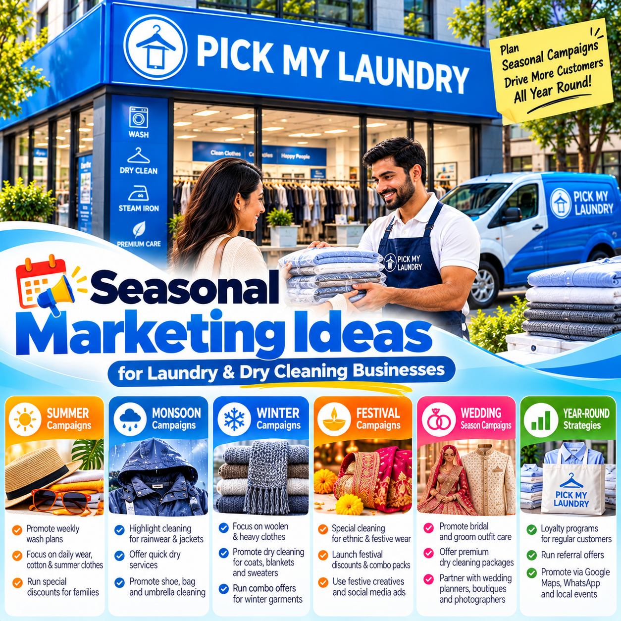 Seasonal Marketing Ideas for Laundry & Dry Cleaning Businesses