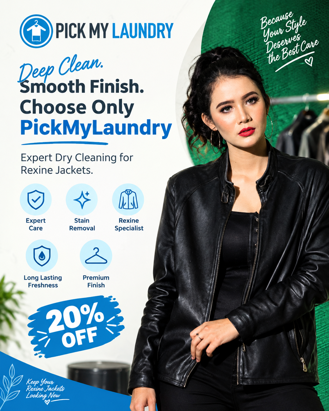 Rexine Jacket Dry Cleaning: Expert Care for Long-Lasting Freshness | Pick My Laundry