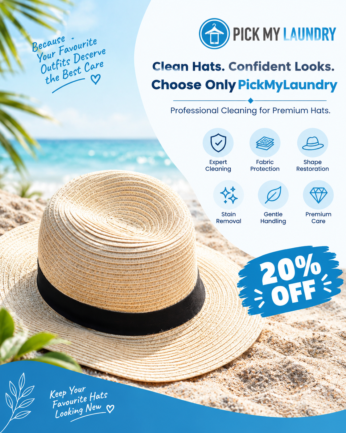Hat Cleaning & Dry Cleaning: Professional Care for Premium Hats | Pick My Laundry