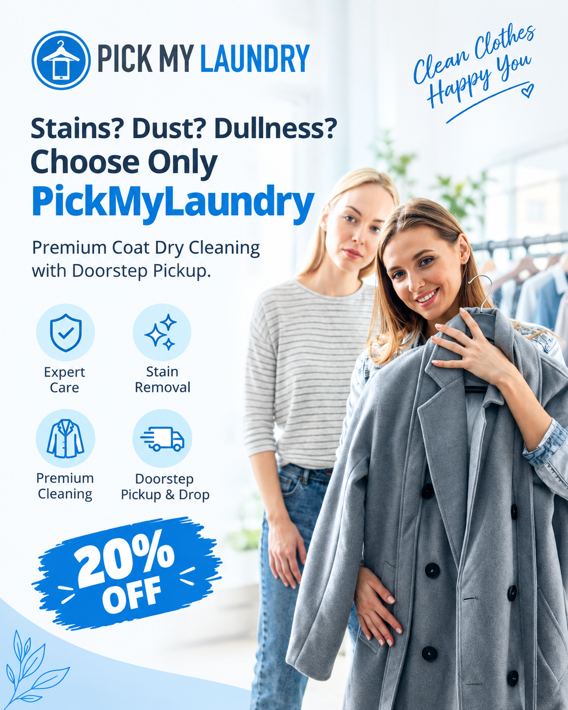 Coat Dry Cleaning Service: Premium Care with Doorstep Pickup
