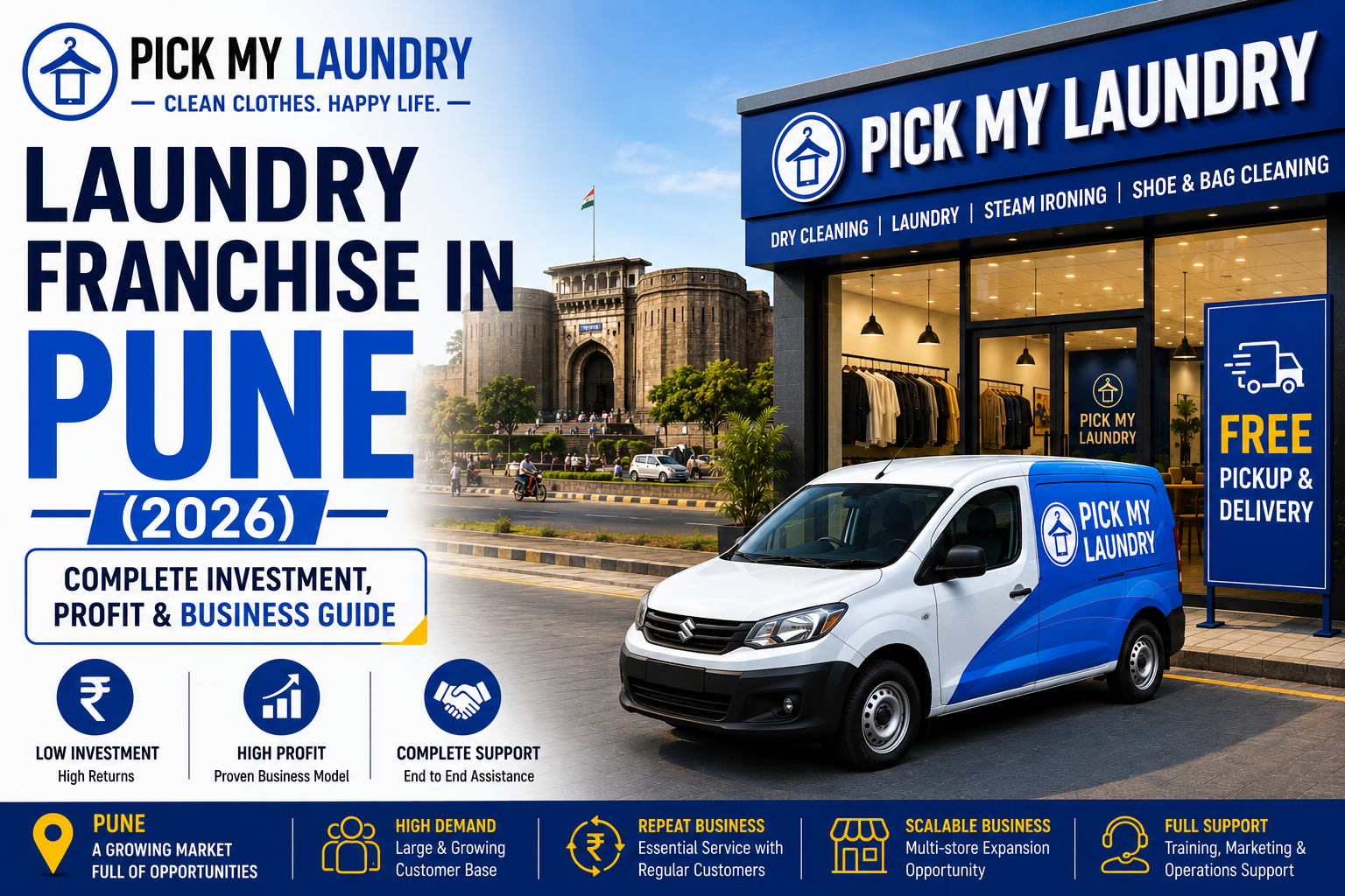 Laundry Franchise in Pune (2026): Complete Investment, Profit & Business Guide