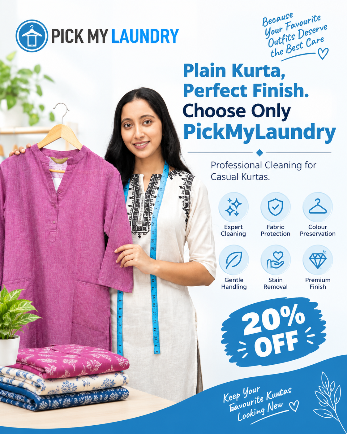 Kurta Dry Cleaning & Laundry: Professional Care for Everyday & Designer Kurtas | Pick My Laundry