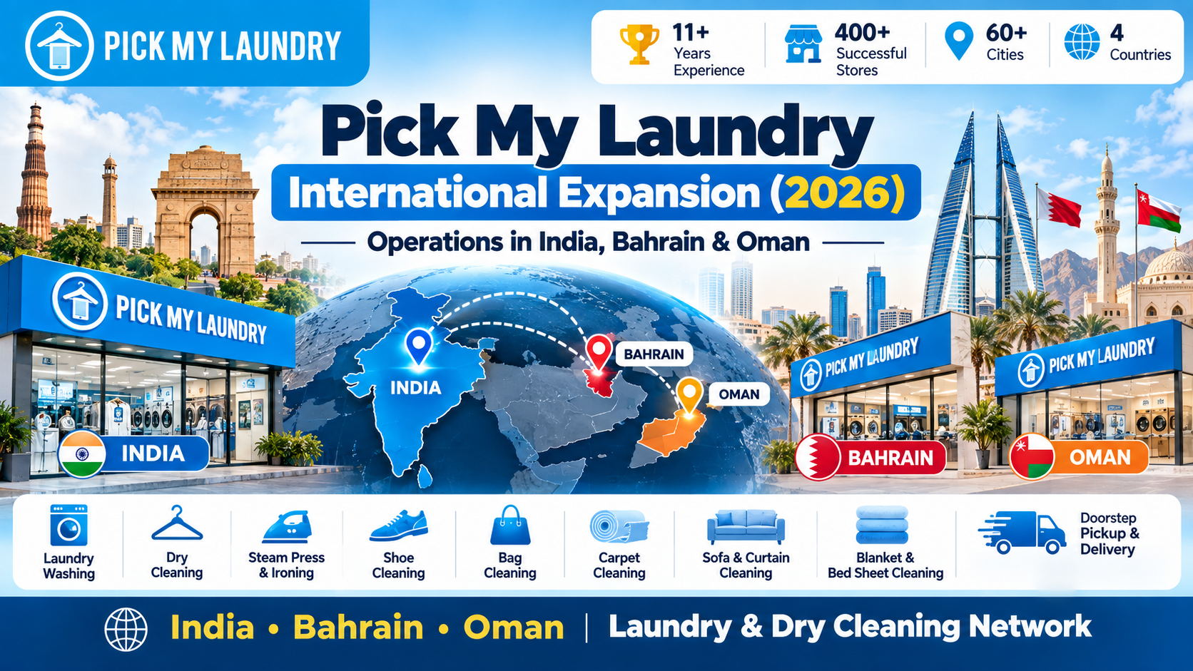 Pick My Laundry International Expansion (2026): Operations in India, Bahrain & Oman