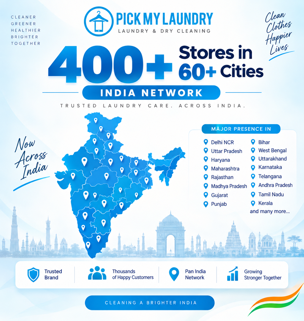 Pick My Laundry 400+ Stores in 60+ Cities | India Network