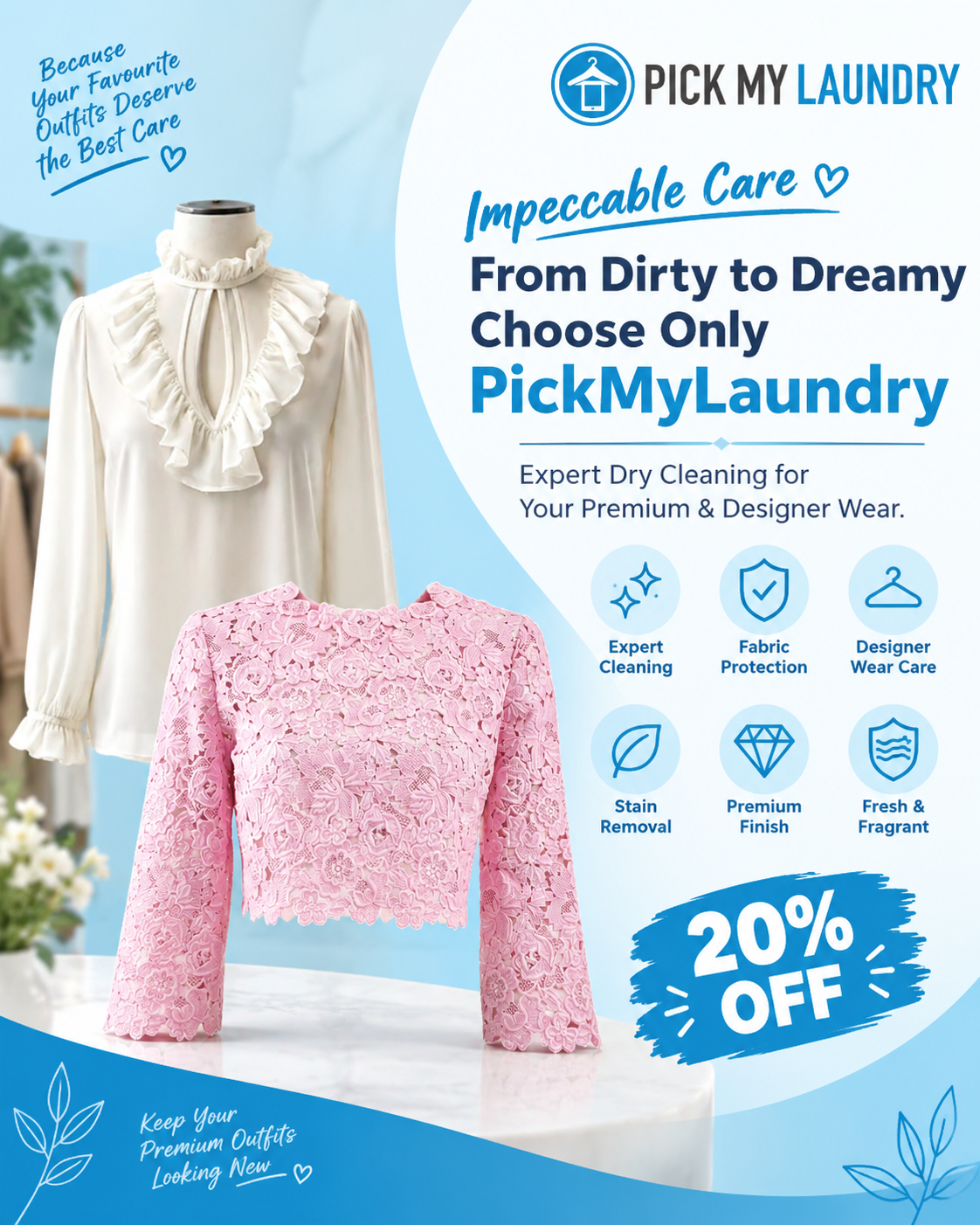 Premium & Designer Wear Dry Cleaning: Expert Care for Your Favourite Outfits | Pick My Laundry