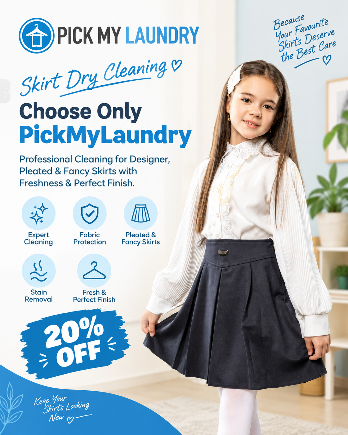 Skirt Dry Cleaning: Professional Care for Designer, Pleated & Fancy Skirts | Pick My Laundry